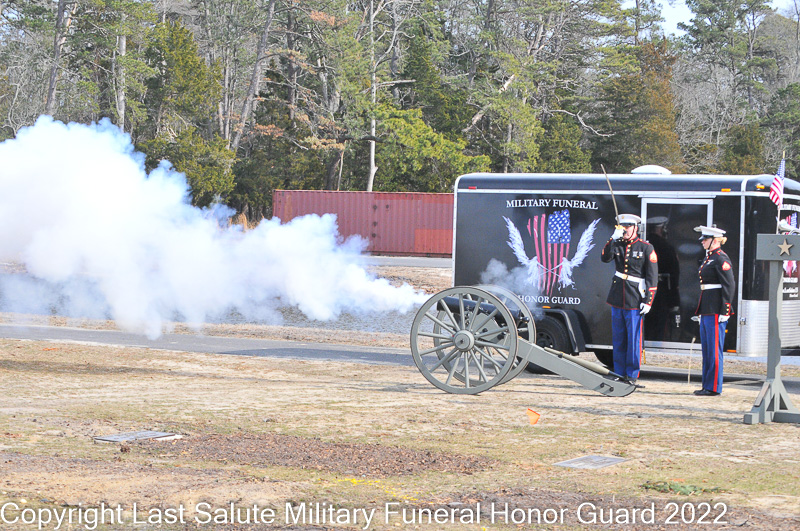 Last Salute Civil War cannon firing at military funeral