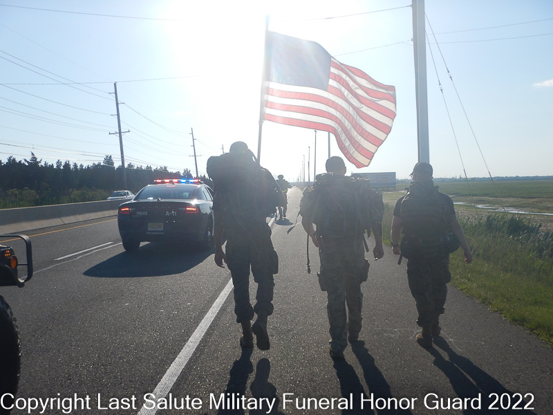 Last Salute marches 21 miles carrying Prayer Box