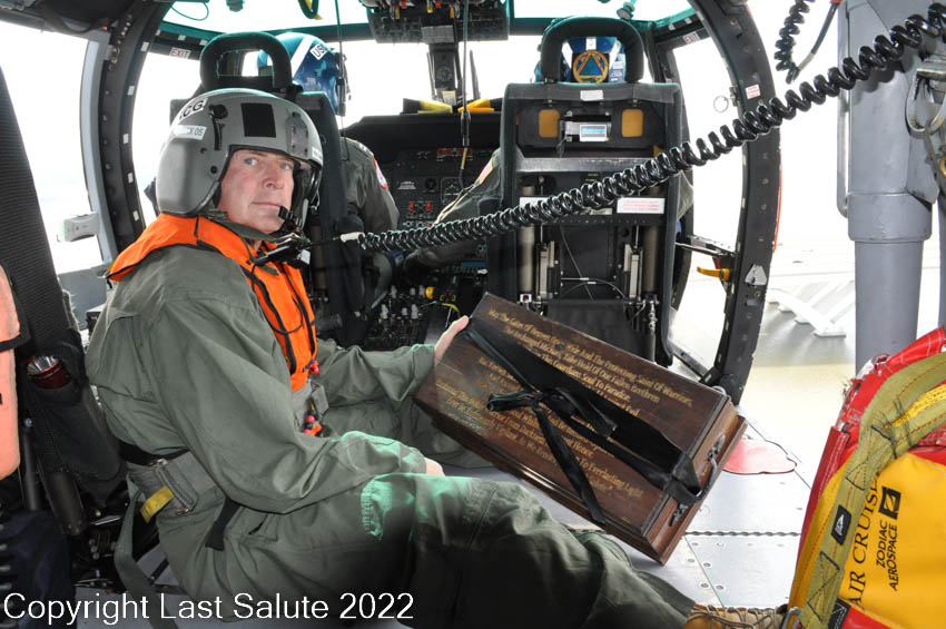 Prayer Box Flown Over DC & Arlington by Coast Guard